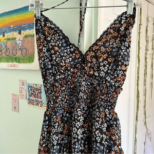 NWT Altard State Women’s Halter Neck Open Back Floral Maxi Dress, Size S